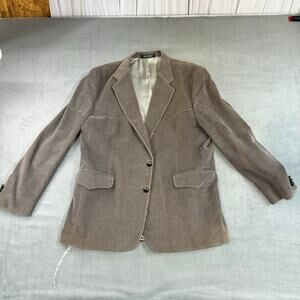 CCC Western Wear Corduroy Sport Coat Blazer Jacket Gray Elbow Pad Urban Cowboy L